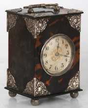 Silver Mounted & Tortoise Shell Carriage Clock