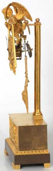 French Dore Bronze Mantle Clock