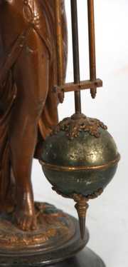Ansonia Figural Huntress Swing Clock