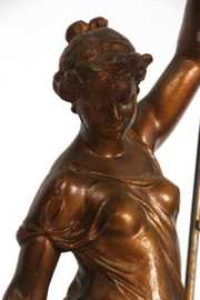 Ansonia Figural Huntress Swing Clock