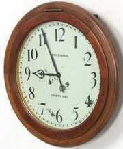 Oak Seth Thomas 18 in. Office Gallery Clock