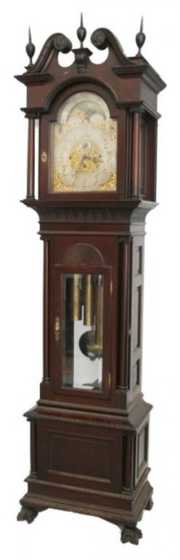 9 Tube Mahogany Grandfather Clock