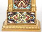 French Chempleve & Brass Miniature Clock