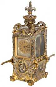 Bronze Sedan Chair Carriage Clock
