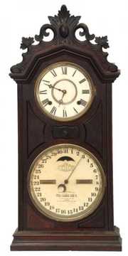 Ithaca No. 8 Shelf Library Double Dial Clock