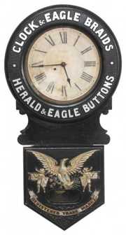 Baird Clock & Eagle Braids Advertising Clock