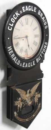 Baird Clock & Eagle Braids Advertising Clock