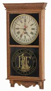 Oak Railroad Advertising Calendar Clock