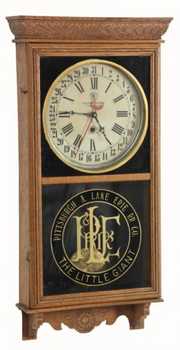 Oak Railroad Advertising Calendar Clock