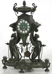 Japy Freres Mantle Clock W/ Sphinx