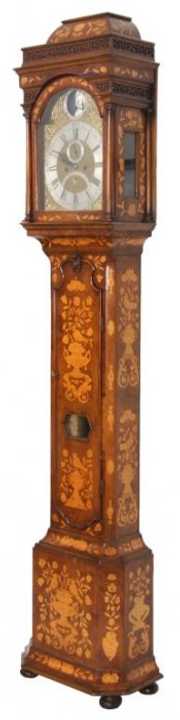 Pieter Van Eeden Dutch Inlaid Grandfather Clock