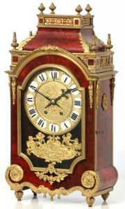 French Brass & Tortoise Shell Clock