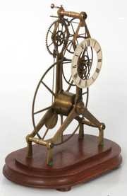 Brass Great Wheel Skeleton Clock