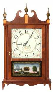 Elmer Stennes Pillar & Scroll Clock