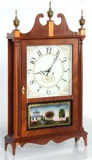 Elmer Stennes Pillar & Scroll Clock