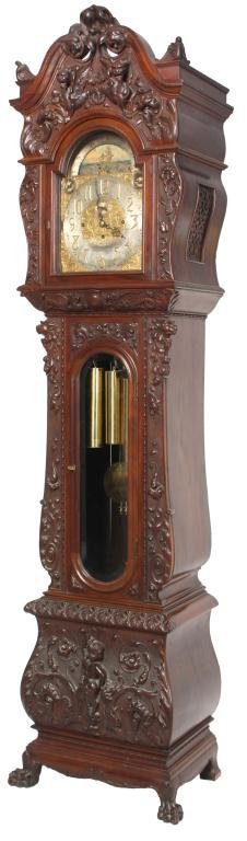 Tiffany Mahogany Grandfather Clock