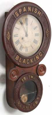 Baird Spanish Blacking Advertising Clock