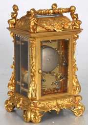 French Gilt Bronze Carriage Clock