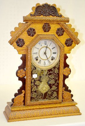 Ingraham Oak “Chicago” Kitchen Clock