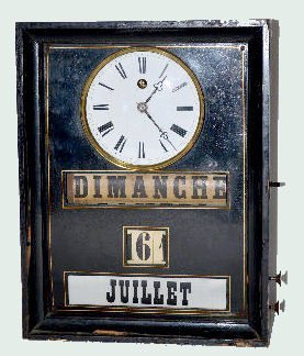 French Ebonized Shelf Calendar Clock