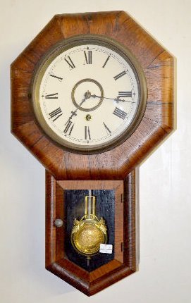 Gilbert Rosewood Octagon Drop Clock