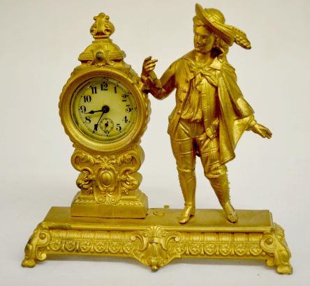 Novelty Figural Clock with Waterbury Works