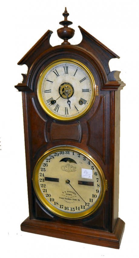 Ithaca Double Dial T&S “Shelf Library” Clock