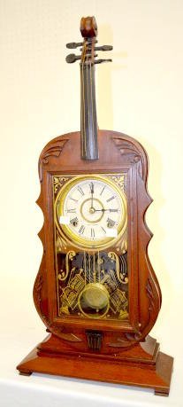 Seth Thomas Violin Figural Shelf Clock