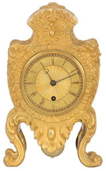 English Bronze & Ormolu Fusee Mantle Clock