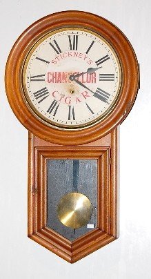 Ansonia Stickney’s Chancellor Cigar Adv. Clock