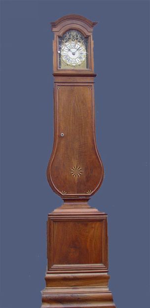 Massive Inlaid Walnut Grandfather Clock