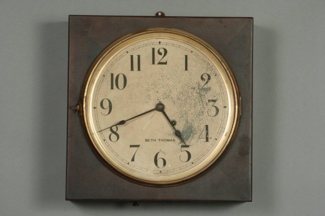 A SETH THOMAS OFFICE NO. 1 GALLERY CLOCK