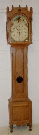 Early Primitive 2 Weight Tall Case Clock