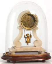 French Figural Onyx Mantle Clock