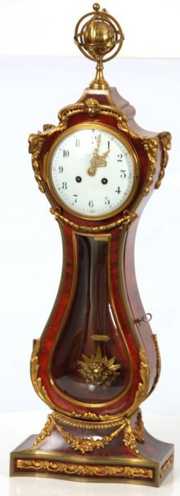 Boulle Lyre Mantle Clock