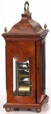 English Walnut Fusee Mantle Clock