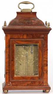 English Walnut Fusee Mantle Clock