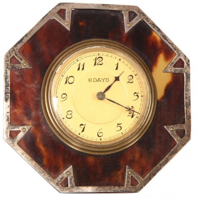 English Sterling & Tortoise Clock