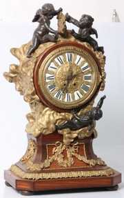 Massive Bronze Putti Mantle Clock