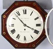 Inlaid Fusee Gallery Clock