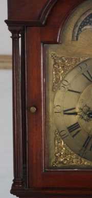 John Wood Mahogany Tall Case Clock