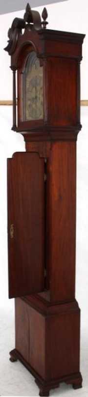 John Wood Mahogany Tall Case Clock