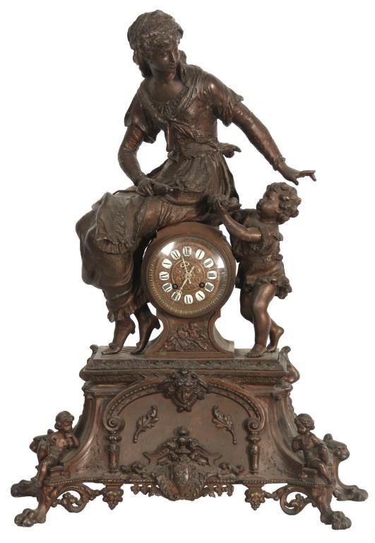 French Figural Mantle Clock