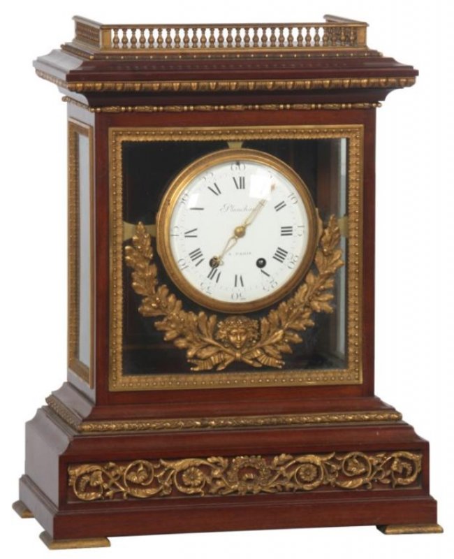 Planchon Mahogany Table Clock