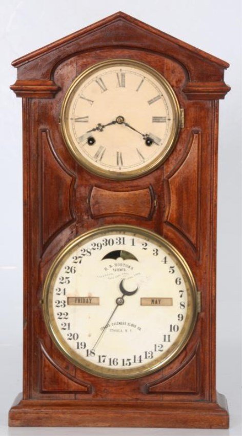 Ithaca No. 7 Calendar Shelf Clock