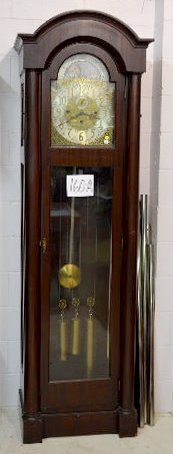 Grand Rapids, MI 9 Tube Mahogany Tall Case Clock