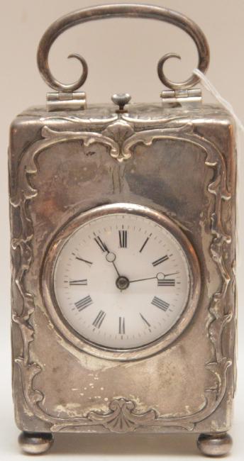 19th Century English Sterling Carriage Clock with