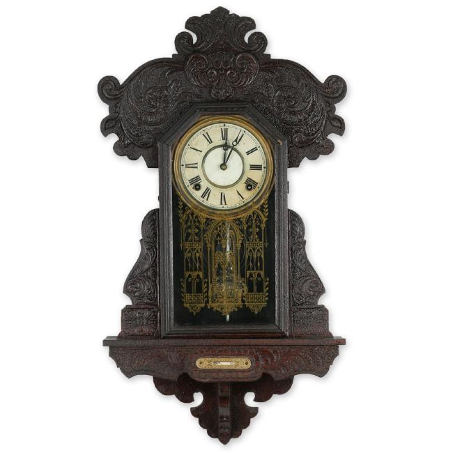 Ingraham Hanging Gingerbread Wall Clock