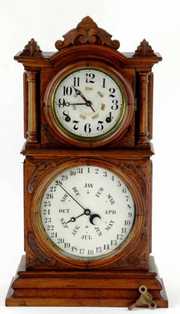 Antique BB Lewis Ingraham Double Faced Mantle Clock