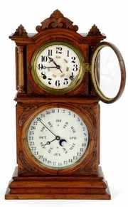 Antique BB Lewis Ingraham Double Faced Mantle Clock